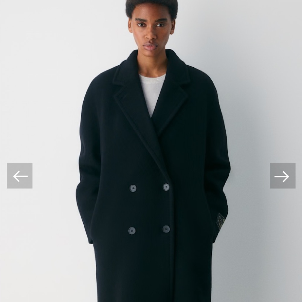 Aritzia Black Slouch Coat